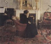 Fernand Khnopff Listingto Music by Schumann china oil painting reproduction